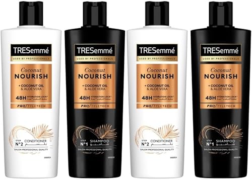 TRESemmé Botanix Nourish & Replenish Shampoo 400ml (Pack of 2) + TRESemmé Botanix Nourish & Replenish Conditioner 400ml (Pack of 2)