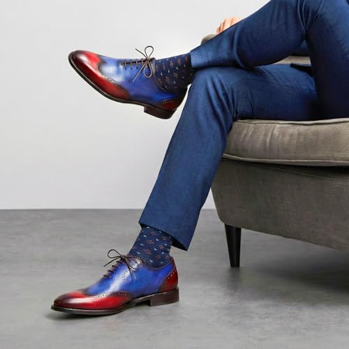 Image of Lethato Handcrafted Wholecut Oxford Men's Genuine Leather Lace Up Dress Shoes