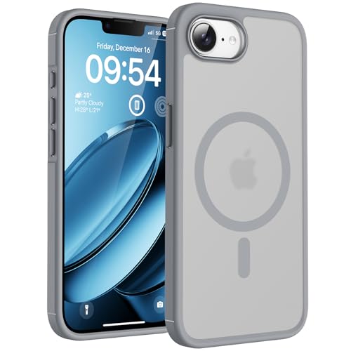 Image of TOCOL for iPhone 17e Case, Compatible with Magsafe, Military Drop Protection, Slim Translucent Matte Shockproof for iPhone 17 e Case 6.1 inch (Grey)