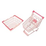 RORPOIR 1 Set Shopping Basket Shopping Cart Wheelbarrow Miniature Dollhouse Furniture Shopping Cart