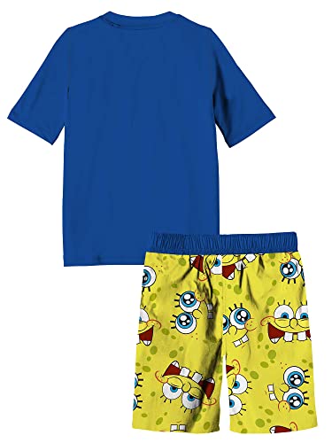 Spongebob Squarepants Boys Swim Trunk & Rashguard Set2