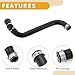 Partuto Radiator Hose No.A2115014782 Upper Radiator Coolant Hose Pipe for Mercedes Benz S211 W211 E350 2006-2009 Rubber Black Good Sealing