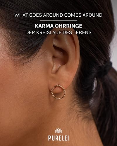 Purelei Karma Ohrringe (Roségold) – Damenohrringe aus langlebigem Edelstahl – Wasserfeste Ohrringe Damen – 1,5 cm Durchmesser… – Ansicht 2