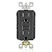Leviton GFTR1-E SmarTest Self-Test SmartlockPro Slim GFCI Tamper-Resistant Receptacle with LED Indicator, 15-Amp, Black