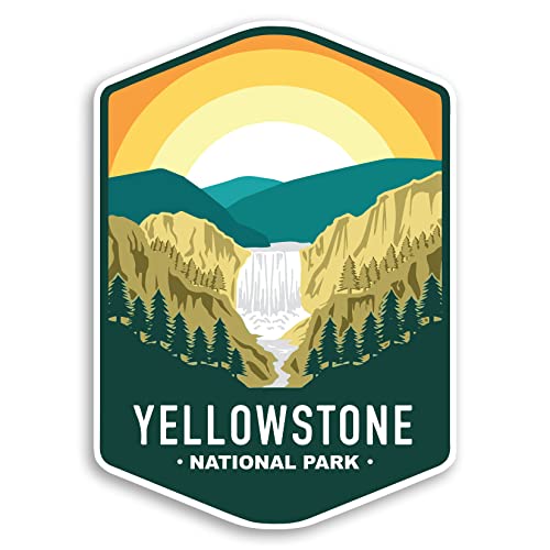 Image of Yellowstone National Park Sticker Decal Notebook Car Laptop 4 inchx5.5 inch (Color)