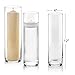 PARNOO Set of 3 Glass Cylinder Vases 12 Inch Tall - Multi-use: Pillar Candle, Floating Candles Holders or Flower Vase – Perfect as a Wedding Centerpieces