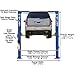 ATLAS Automotive Equipment OHX10000X 2-Post Commercial Grade Overhead Vehicle Lift, 13’ Minimum Ceiling Height, 10,000lb, Clear Floor, Extra Tall/Wide, Symmetric Arms, Single Point Lock Release