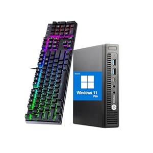 HP EliteDesk 800G2 Mini PC, Windows 11 Micro computadora de escritorio, Intel Core i5-6500T, 8GB RAM, 256GB SSD, teclado y mouse (renovado)