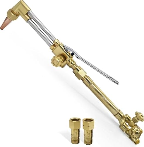 V-Type Heavy Duty Oxyacetylene Cutting Torch - Compatible with CA2460 Cutting Attachment HD310C Torch Handle 1-101 Cutting Tip