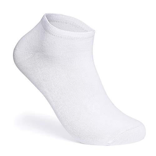 MERISH 10er Sneaker Socken Herren & Damen Schwarz Weiß Sneakersocken Unisex (35-38, Weiß) Cover