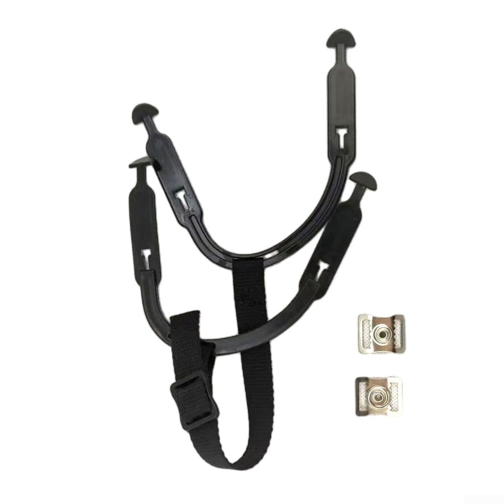 Sottogola di ricambio per casco da hockey in nylon e gomma, lunghezza regolabile, facile chiusura a scatto