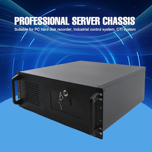 Gabinete para servidor 4U rackmount, con cierre de seguridad, 7 bahías de 3.5" y 2 de 5.25", para laboratorio casero, NAS y PC de streaming miniatura 4