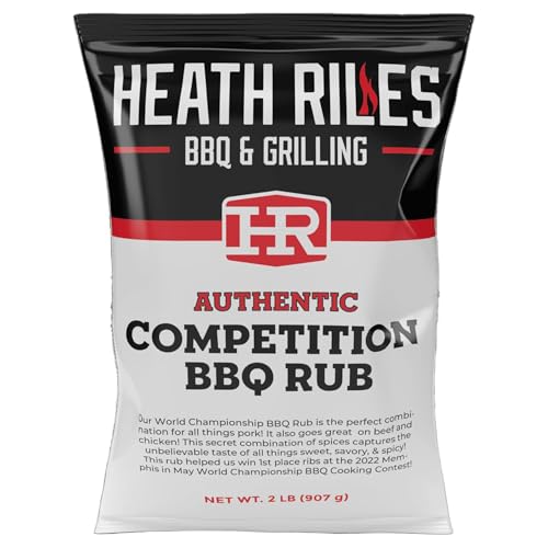 Heath Riles BBQ Rub - Competition Seasoning, Champion Pitmaster Recipe, Legendary BBQ Rubs For Smoking & Grilling, 80+ BBQ Championships, 2 lb./32 oz