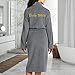 TEEAMORE Personalized Embroidered Robes Custom Monogrammed Plush Microfleece Bathrobes Unisex Small/Medium