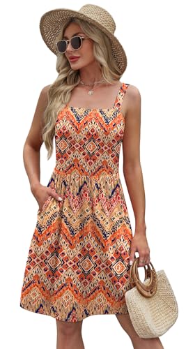 Image of WIHOLL Summer Dresses for Women 2025 Curvy Fahion Floral Sundresses Beach Vacation Clothes