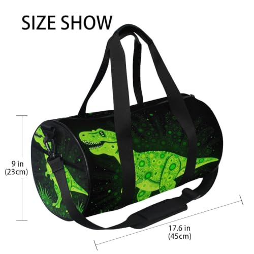 Bolsa de deporte con lunares y dinosaurios para tus días de gimnasio y viajes 4