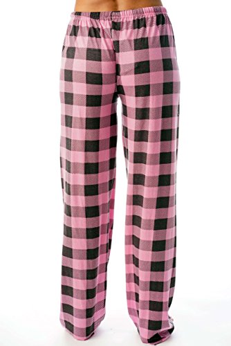Image of Just Love Women's Buffalo Plaid Pajama Pants, 100% Cotton Jersey Knit Sleep and Lounge PJ Bottoms