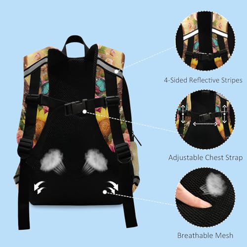 panksolu Cute Owl with Butterfly Toddler Backpack for Boys Girls Kids Backpacks Preschool Bag Travel Bag4