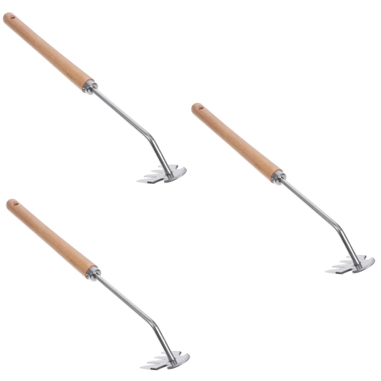 INOOMP 3piezas Herramienta De Jardinería Weeder De Acero Inoxidable Mango Ergonómico Para Deshierbe Jardines y Huertos Para Quitar Malezas y Raíces Punta Fuerte y Ligera