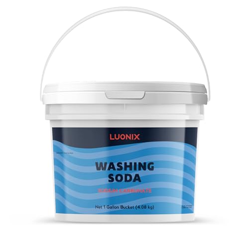Luonix Washing Soda, 1 Gallon Bucket, Sodium Carbonate, Soda Ash, Laundry Additive