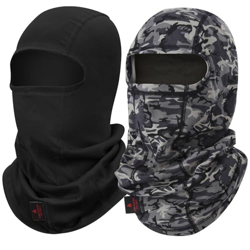Image of FR Face Mask for Men - Fire Resistant Balaclava Welding Head Cover, 100% Cotton Full Face Hood & Neck Protector