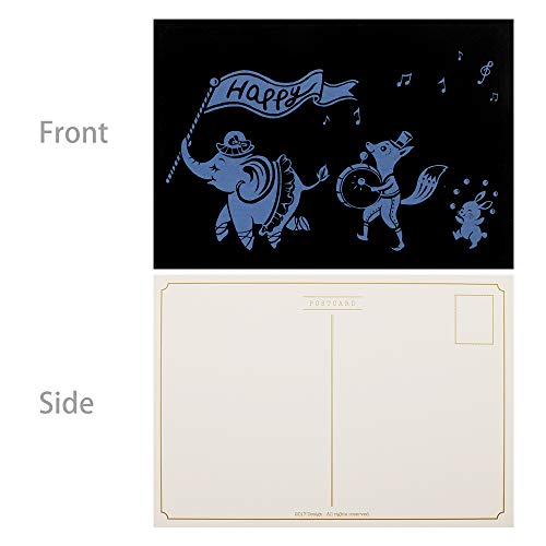 Scratch Art Paper, Rainbow Night View Scratchboard Pads For Adults And Kids, Mini Envelope Postcard Art & Crafts Set: 12 Sheets Scratch Cards & Scratch Drawing Pen, Clean Brush 7.9"X5.5" (Dreamtopia) #TOP5