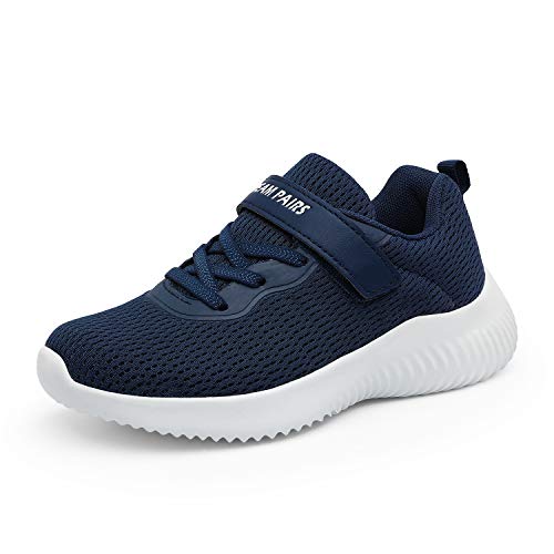DREAM PAIRS Boys Girls Shoes Kids Tennis EZ-Ons FunRun Breathable Running Athletic Sport Sneakers 11 Little Kid Dark/Blue