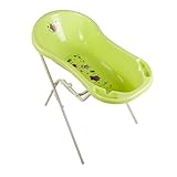  Hippo grün Baby Badewanne XXL 100 cm mit Stöpsel + Badewannenständer