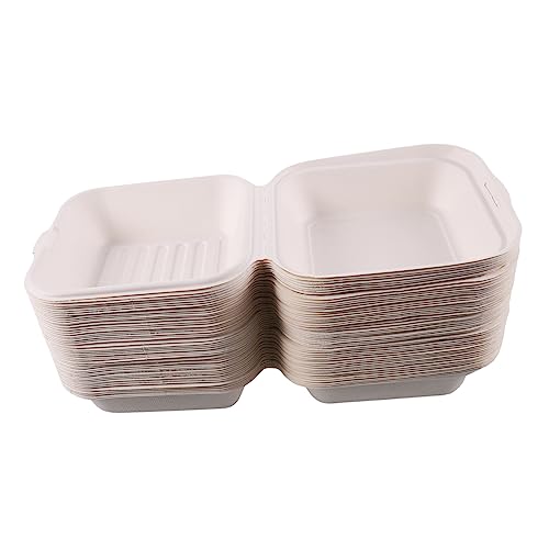 Garneck Elegant 50pcs Shop Hamburgers Boxes Bread Packing Box Takeout Packaging for Various Solid Foods
