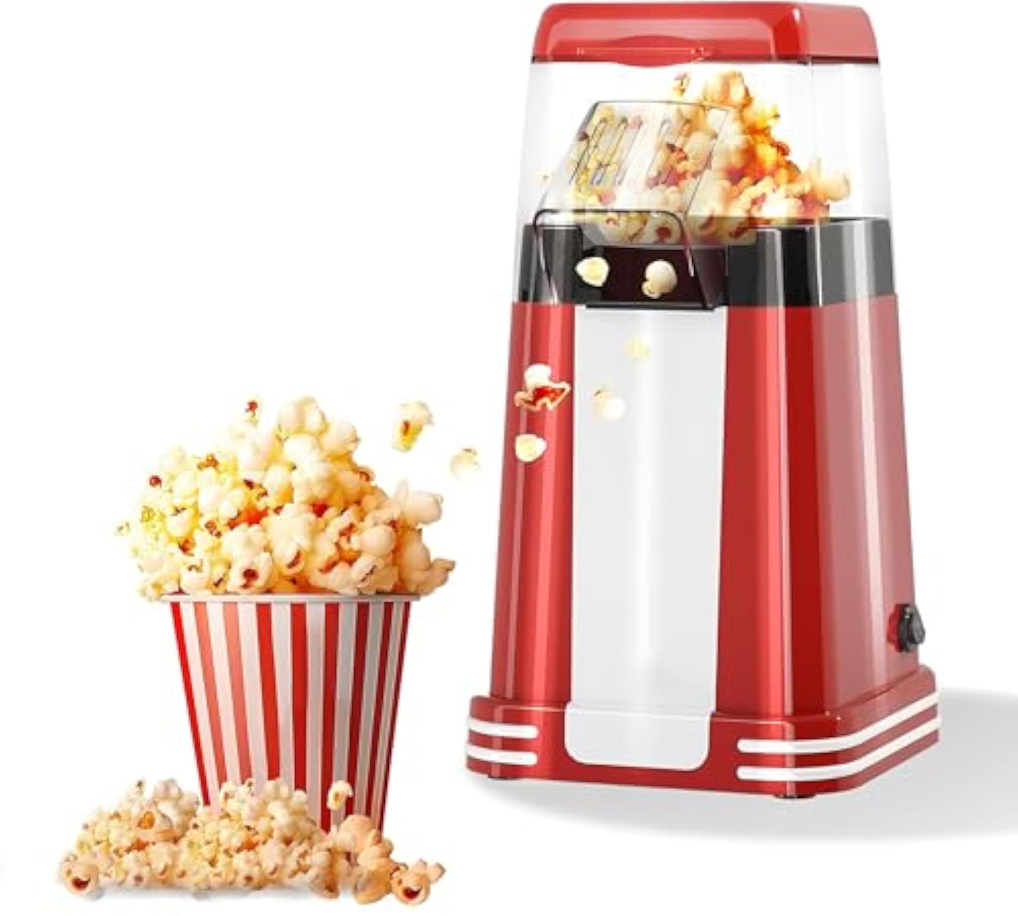 Hot Air Popcorn Maker 1200W, Oil-Free Electric Popper