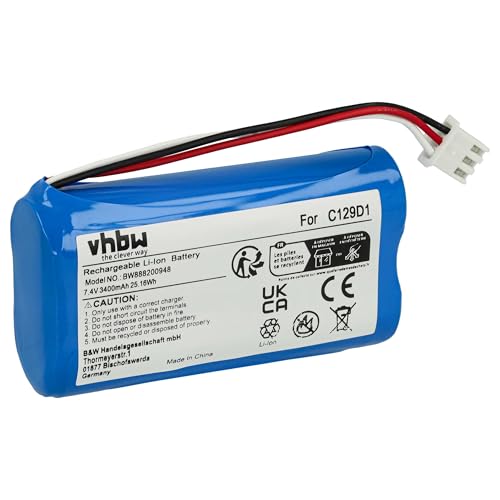 vhbw Akku kompatibel mit Bang & Olufsen BeoPlay P6 Lautsprecher Boxen Speaker (3400 mAh, 7,4 V, Li-Ion)