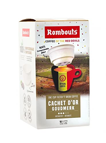 Rombouts Cachet D'or compostable one Cup Filters 4 Pack - 40 Filters