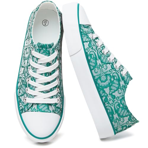 Image of yageyan Womens White Tennis Shoes Low top Canvas Sneakers Women Fashion Shoes for Walking Casual Canvas Comfortable