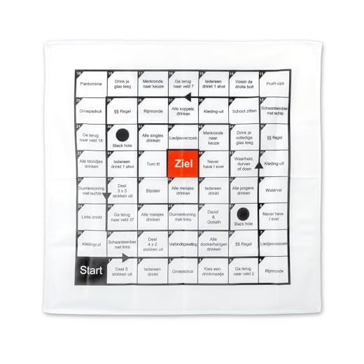 [Nederlänsande version], polskt drickspel, 70 x 70 cm bordsduk, 54 lekfält med uppgifter, party drickspel, roligt sugspel, festspel för födelsedag, festival, brädspel stor