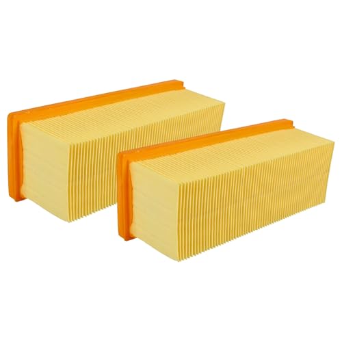 vhbw 2x filtro aspiradora compatible con Kärcher A2701, A2731 pt, A2801, NT 181 Profi, SE 2001, SE 3001, SE5.100, SE6.100 plus - Filtro principal