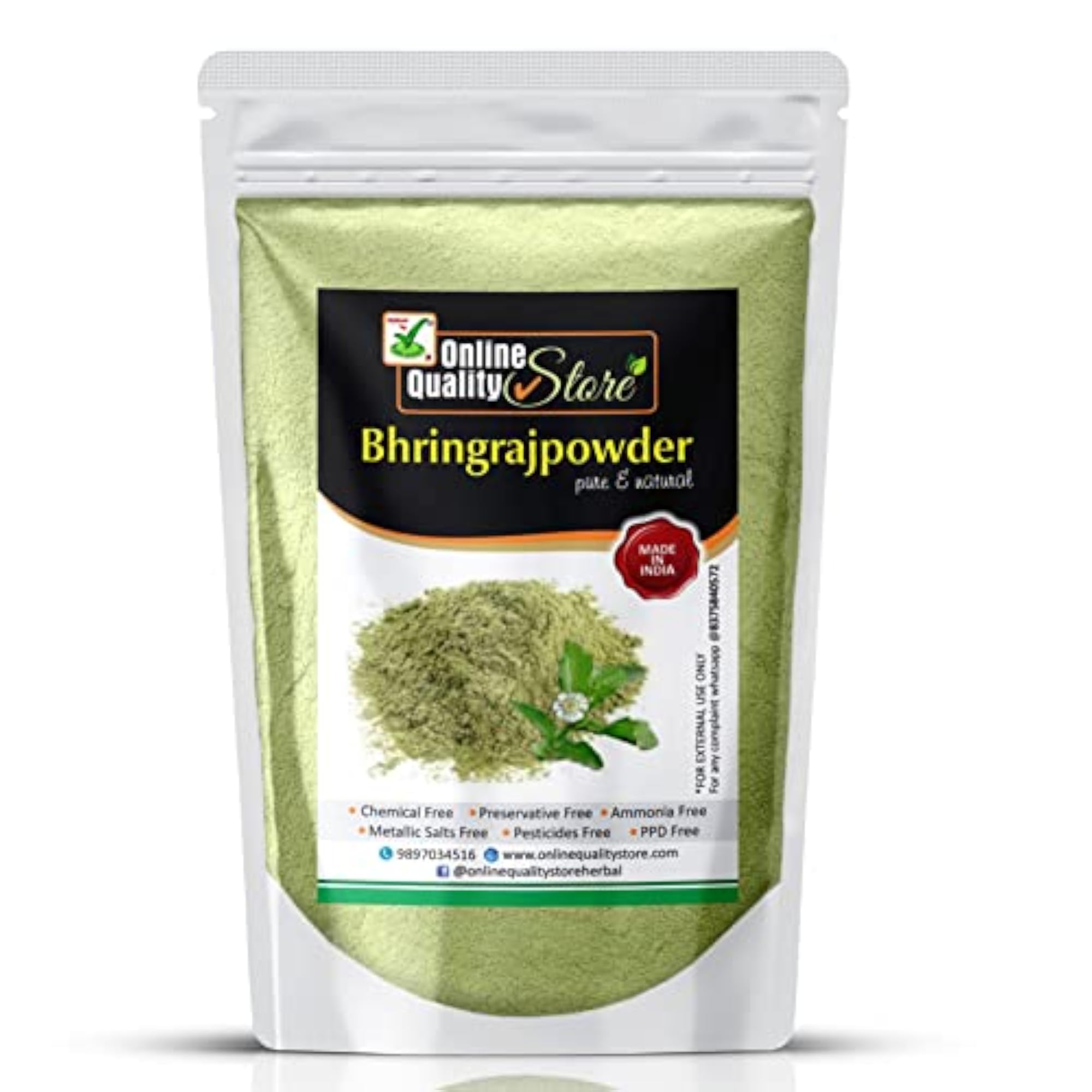 Bhringraj Powder for Hair, 100% Natural, 800 Grams