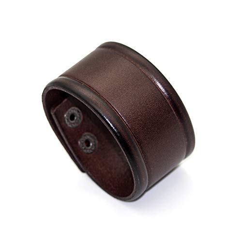 Punk Alloy Buckle Bracelet Wide Leather Wristband Cuff Bracelet