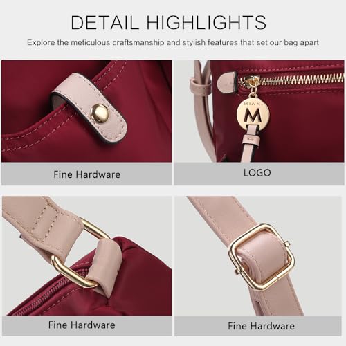 MKF Collection Crossbody Bag for Women, Nylon PocketBook Handbag Shoulder Bag Zipper Purse By Mia K 7