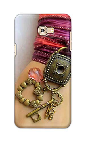 Image of Girl Hand with Keychain Hard Back Case Cover for Samsung Galaxy C7 Pro Back Cover -(J5) VNS2228