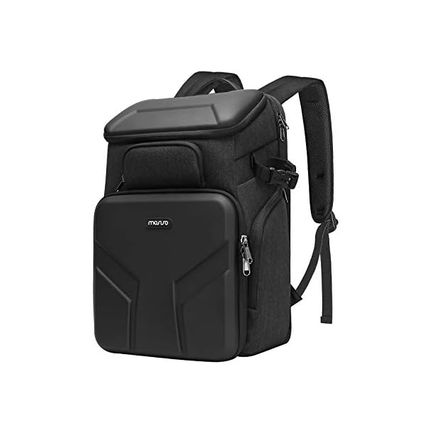 MOSISO Camera Backpack,DSLR/SLR/Mirrorless Photography Waterproof 17.3 inch Camera Bag with Front Hard Shell&Laptop Compartment&Tripod Holder&Rain Cover Compatible with Canon/Nikon/Sony, Space Gray