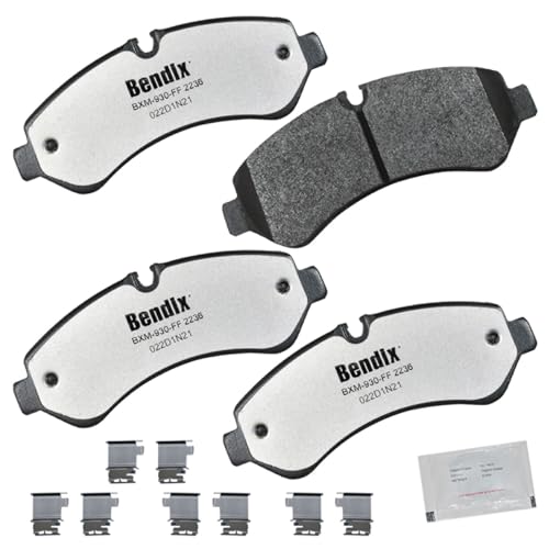 Image of Bendix Fleet Metlok MKD2236FM Semi-Metallic Rear Brake Pads for Mercedes-Benz Sprinter 2019, Sprinter 3500 2024-2019, Sprinter 3500XD 2021-2018, Sprinter 3500XD 2024-2023, Sprinter 4500 2023-2019