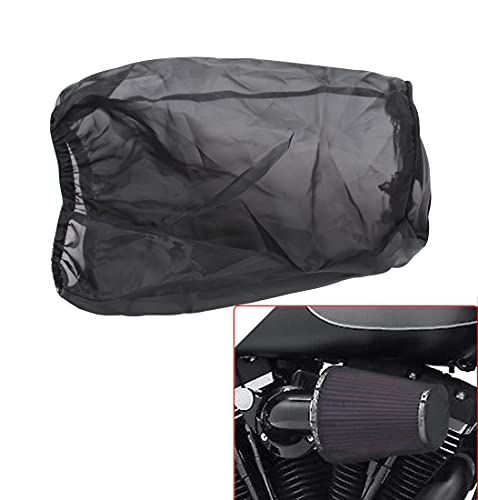 Dherk Motorcycle Air Filter Rain Sock Waterproof Heavy Breather Air Cleaner Protective Cover for Harley Sportster Touring Softail Dyna Fat Boy