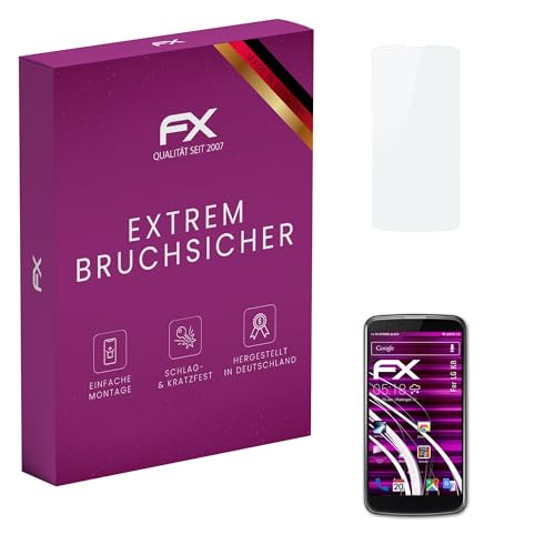 atFoliX Glasfolie kompatibel mit LG K8 Bildschirmfolie, 9H Hybrid-Glass FX Schutzpanzer Folie