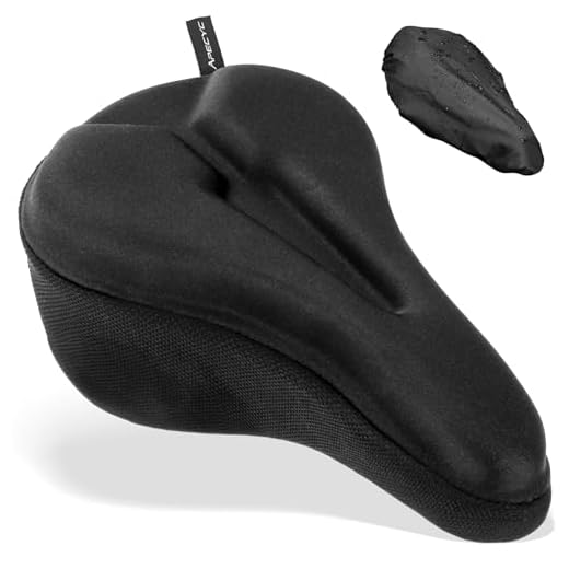 APECYC Bike Seat Cushion Gel Padded Saddle Cover for Men Women - Extra Padding Soft Comfort Bicycle Seat Cushion for Peloton, Stationary, Spin, Mountain, Road, Ebike