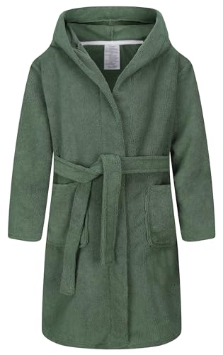 Kids Hooded Bathrobe Soft Towel Robe Terry Cloth Spa Robes Sleepwear Boys Girls Microfiber Beach Towels