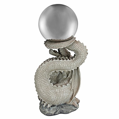 Design Toscano Sir Sagremor's Dragon Sculpture With Glass Gazing Orb #TOP2