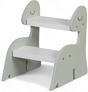 Escada Dino Pia Vaso Infantil Banquinho Banheiro Madeira