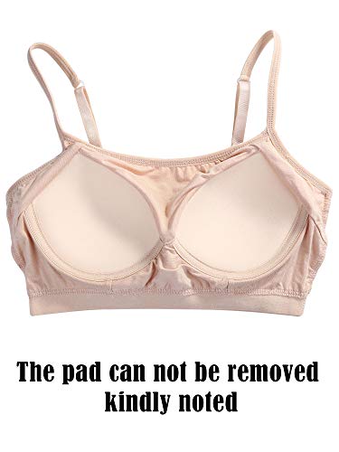 Blulu Mini Camisole Bra Wireless Padded Bra with Adjustable Straps for Women Girls2