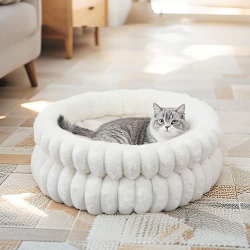 Cama para mascotas de 20 pulgadas con acabados premium y funda protectora desmontable 7