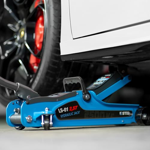 STIX Wagenheber Hydraulisch - Rangierwagenheber 2,5 T - Wagenheber Flach - Hubhöhe 85-365mm, 360°...